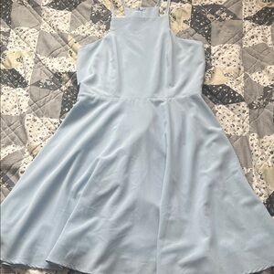 Lulu's Light Blue Halter Mini Dress